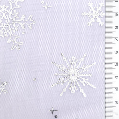 Snowflake Polyester Knit Fabric - FAB1952 - Lavendor