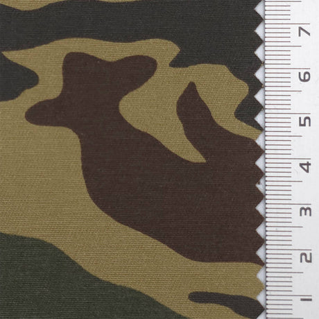 Brown Camouflage Utility Cotton Woven Fabric - FAB1841