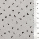 Scattered Floral Front Brushed Print Twill Cotton Woven Fabric - FAB1748 - 1.Yellow-2.Cream-3.Beige-4.Light gray-5.Rust-6.Olive-7.Navy blue-8.Black 