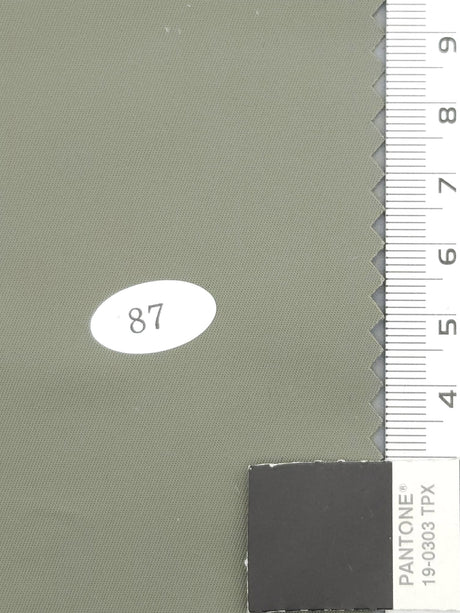 Solid Recycled Nylon Woven Fabric - FAB1681 - 1.Dusty Grey-2.Star Dust-3.Cotton Seed-4.Lemon Grass-5.Olive Haze-6.Camouflage Green-7.Smokey Grey-8.Carbon Grey-9.White-10.Eggshell 