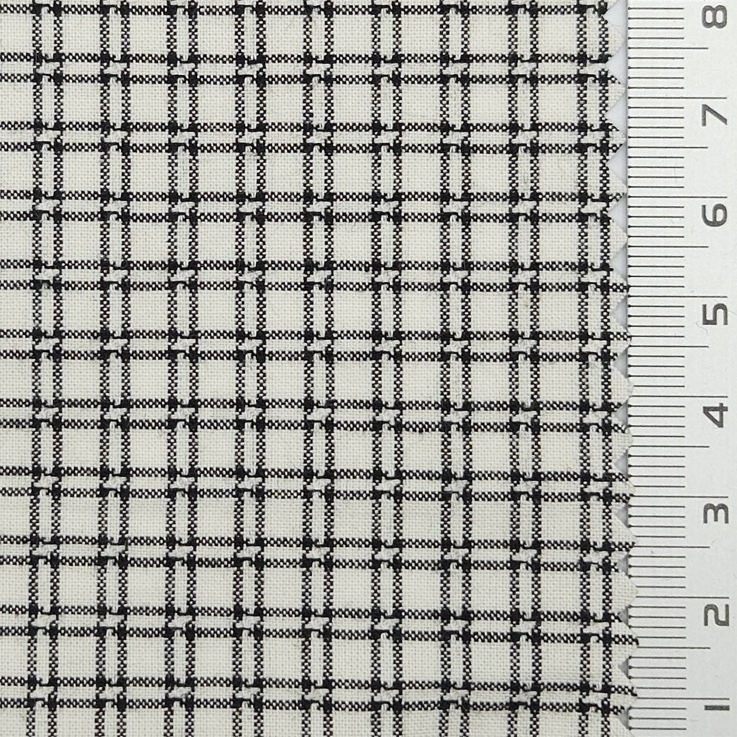 Monochrome Check YarnDyed Cotton Woven Fabric - FAB 1800 - 4.Charcoal Plaid