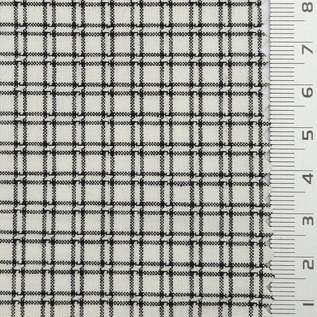 Monochrome Check YarnDyed Cotton Woven Fabric - FAB1800 - 1.Light Beige Plaid-2.Red-Brown Plaid-3.Light Blue Plaid-4.Charcoal Plaid-5.Black Plaid 