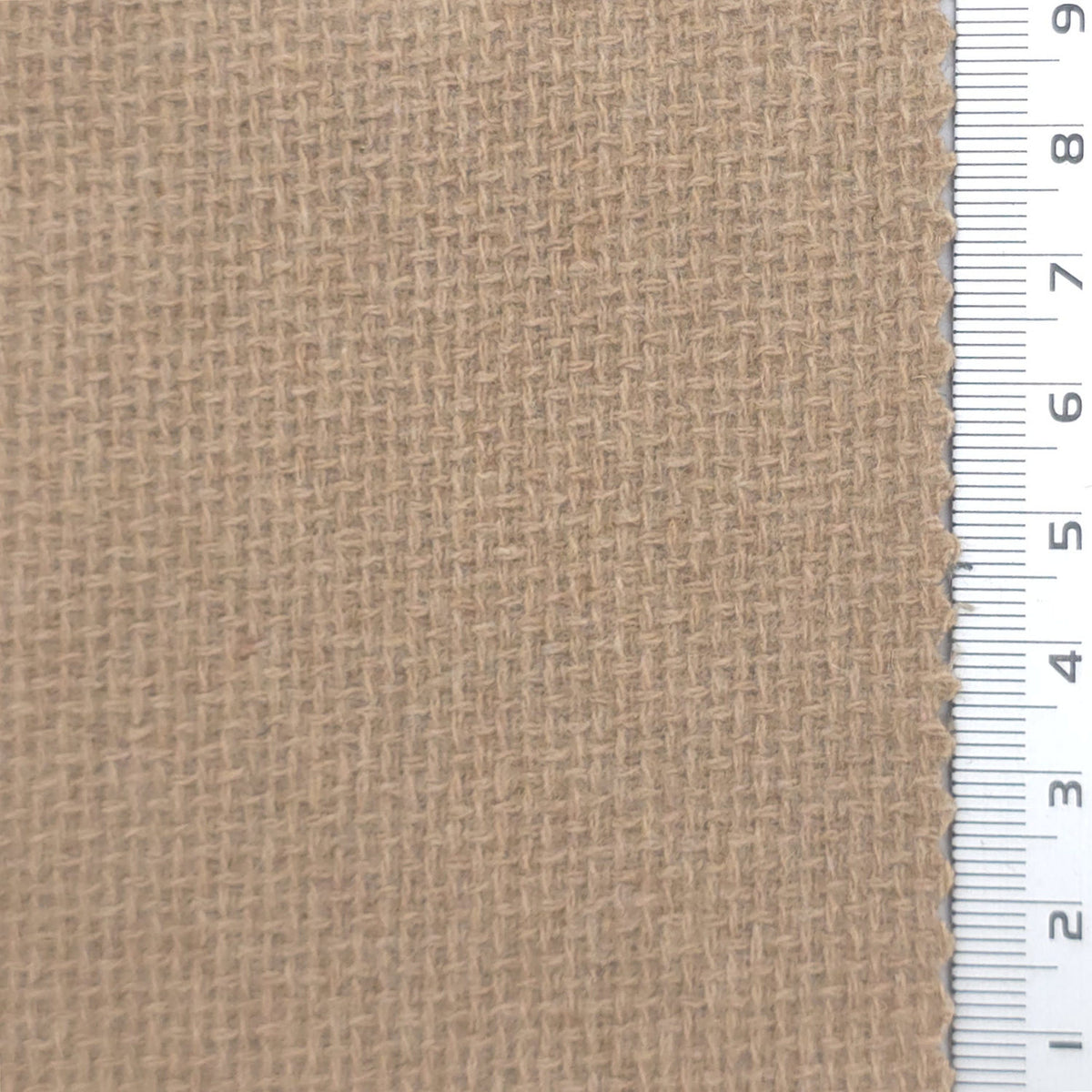 Tweed Wool Polyester Woven Fabric - FAB1965 - Tan