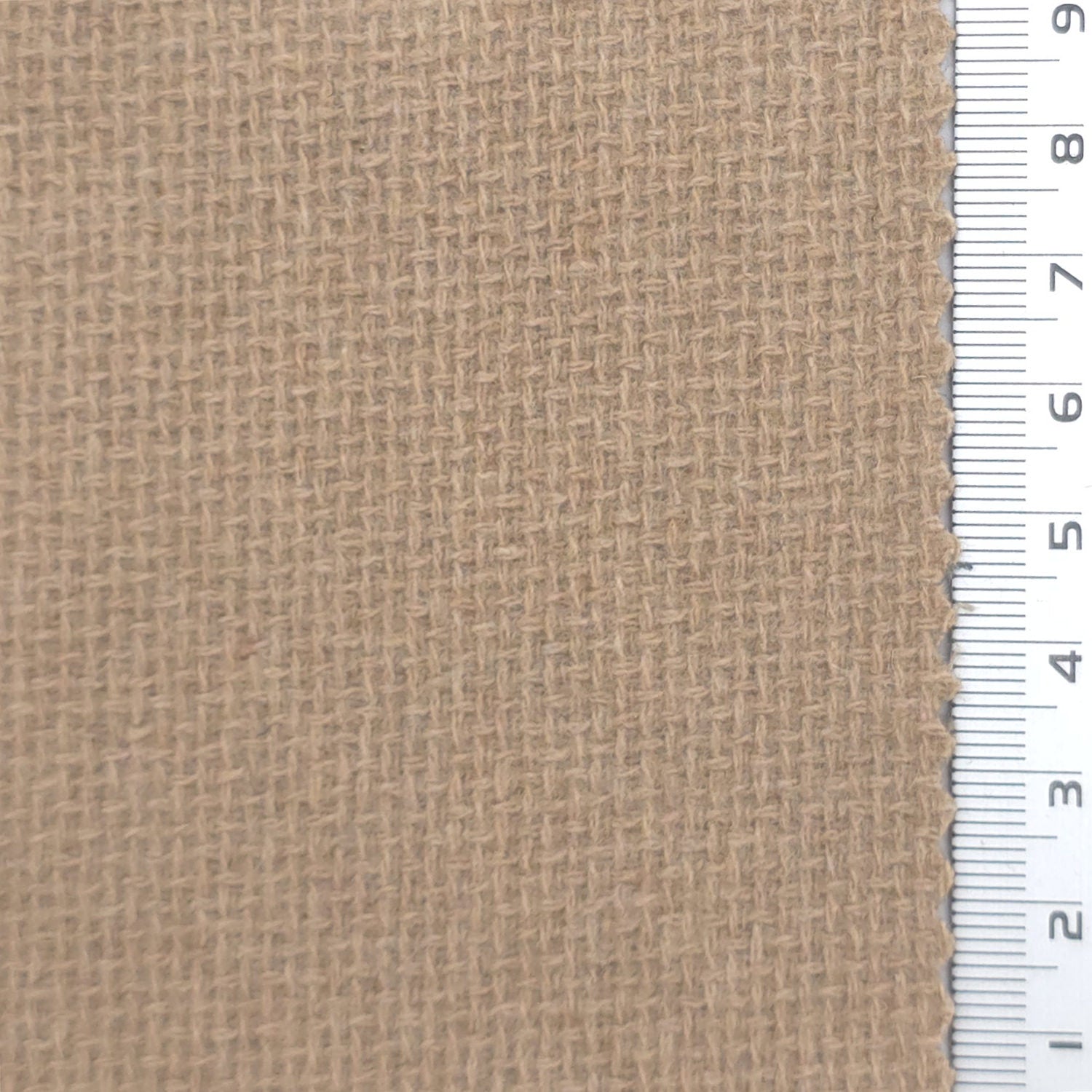 Tweed Wool Polyester Woven Fabric - FAB1965 - Tan