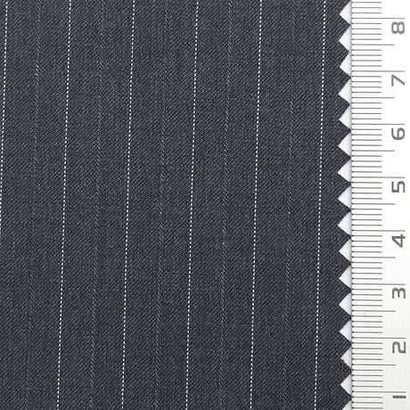 Pencil Stripe Plain Rayon Spandex Polyester Woven Fabric - FAB1782 - 1.Black-2.Light gray-3.Beige-4.Slate Gray-5.Navy blue-6.Dark Navy 