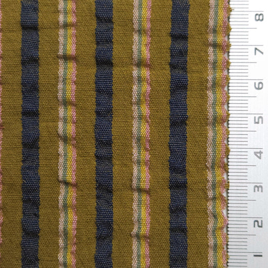Stripe Jacquard YarnDyed Polyester Cotton Woven Fabric | FAB1583 | 1.Pale Taupe, 2.Heather, 3.Coral Tree, 4.Pale Brown, 5.Quill Grey, 6.Black by Fabricis.com #