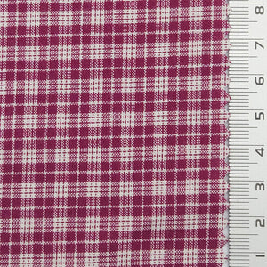 Check YarnDyed Cotton Woven Fabric - FAB1799 - Burgundy Plaid