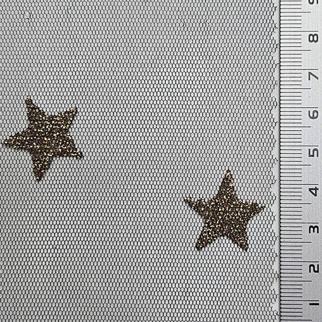 Star Flocked Mesh Metallic Polyester Knit Fabric - FAB1610 - 1.Pink-2.Beige-3.White-4.Black 