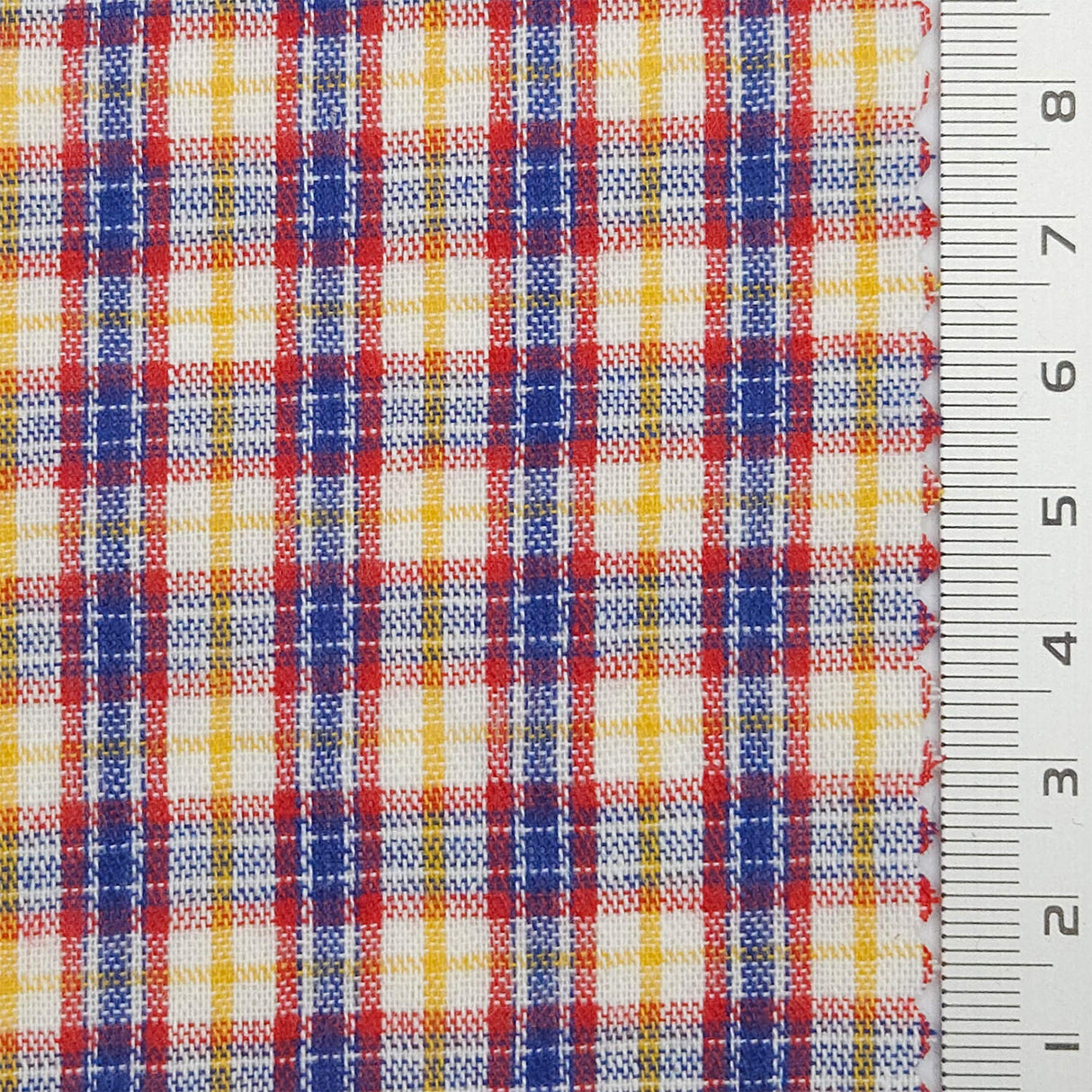 Multi Color Check YarnDyed Polyester Cotton Woven Fabric - FAB1788 - Purple