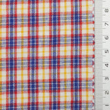 Multi Color Check YarnDyed Polyester Cotton Woven Fabric - FAB1788 - 1.Red-2.Green-3.Red-4.Purple-5.Grey-6.Purple-7.Orange 