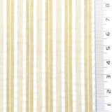 Pale Yellow - Dobby Stripe Woven Cotton Poly Shirting Fabric - FAB1859