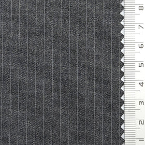 Pin Stripe Plain Polyester Spandex Rayon Woven Fabric - FAB1783 - Charcoal gray