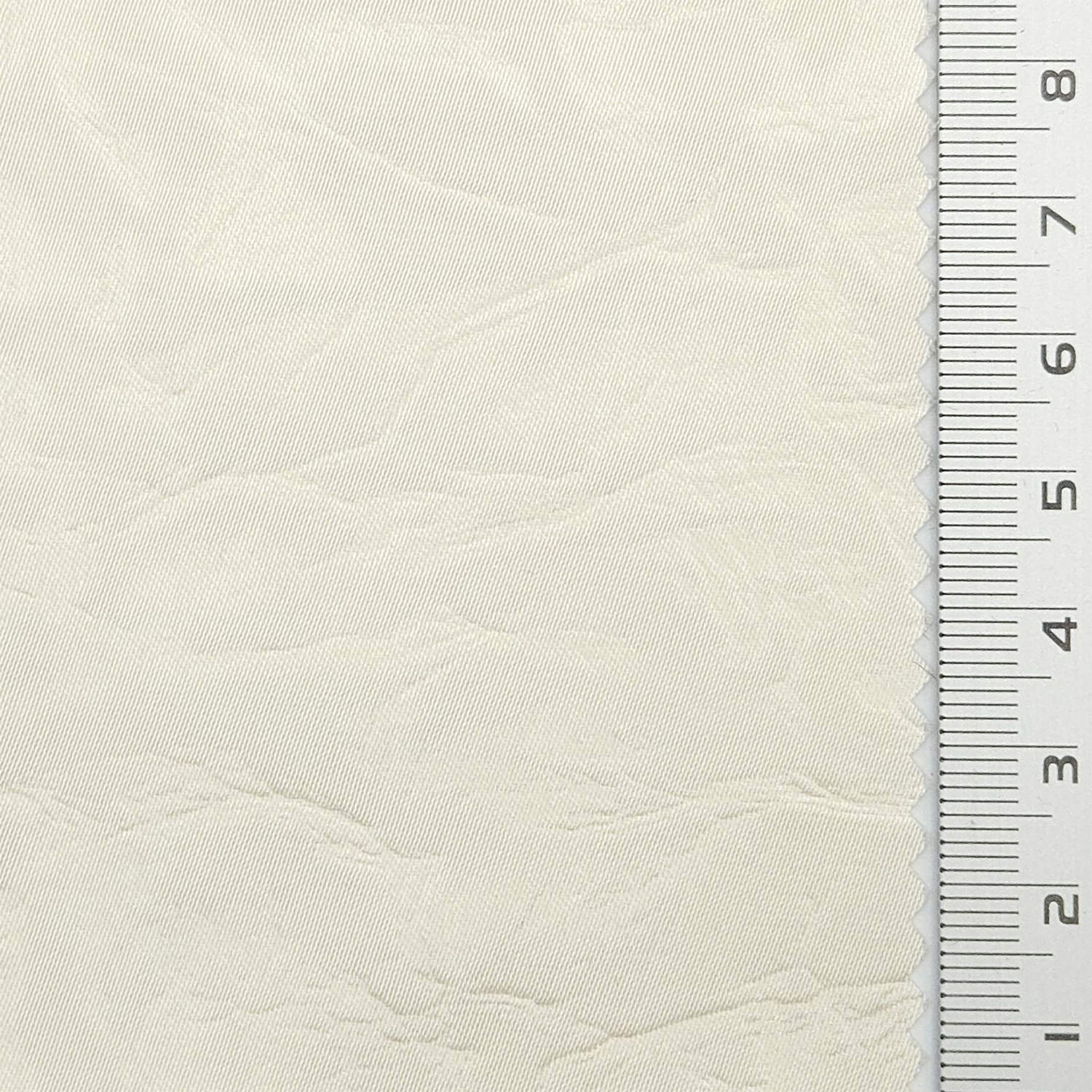 Solid Crease Satin Polyester Woven Fabric - FAB 1791 - 4.Ivory