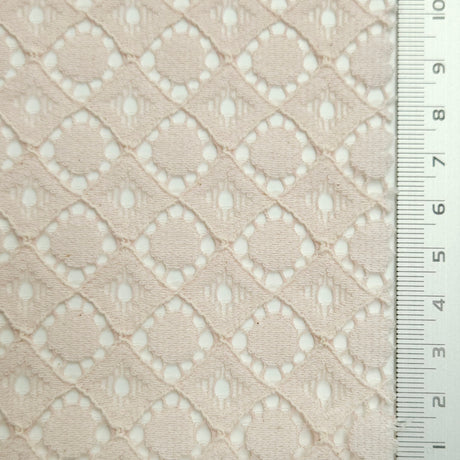 Solid Dot Lace Cotton Nylon Knit Fabric | FAB1560 | 1.Black, 2.White, 3.Ivory, 4.Pink, 5.Mint, 6.Beige by Fabricis.com #