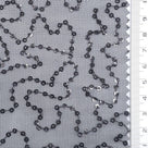 Wave Sequin Polyester Knit Fabric - FAB1979 - Black