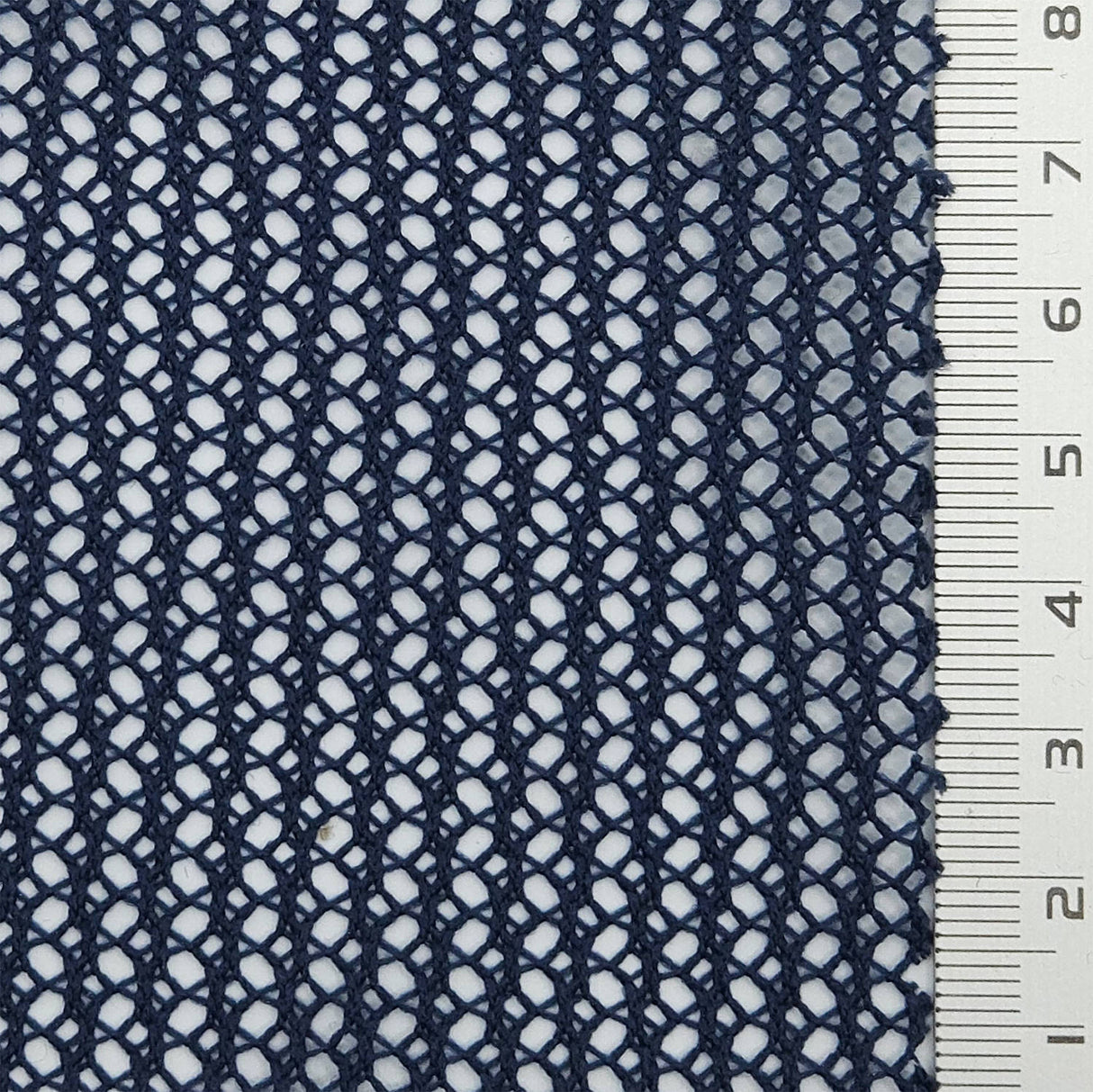 Stripe Mesh Polyester Knit Fabric - FAB1801 - Navy