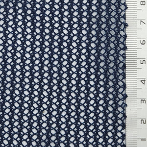 Stripe Mesh Polyester Knit Fabric - FAB1801 - Navy