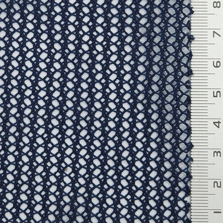 Stripe Mesh Polyester Knit Fabric - FAB1801 - 1.White-2.Ivory-3.Mint Green-4.Navy-5.Black 