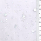 Star Foil Poly Knit Fabric - FAB1949 - Very Light Lilac