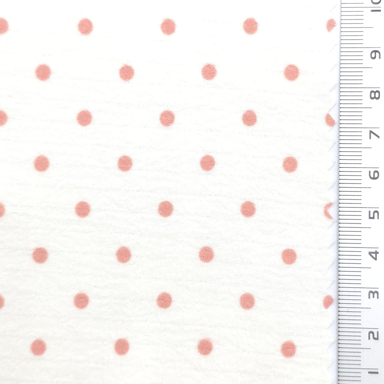 Polka Dot Polyester Woven Fabric - FAB1972 - White