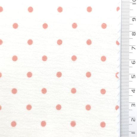 Polka Dot Polyester Woven Fabric - FAB1972 - White