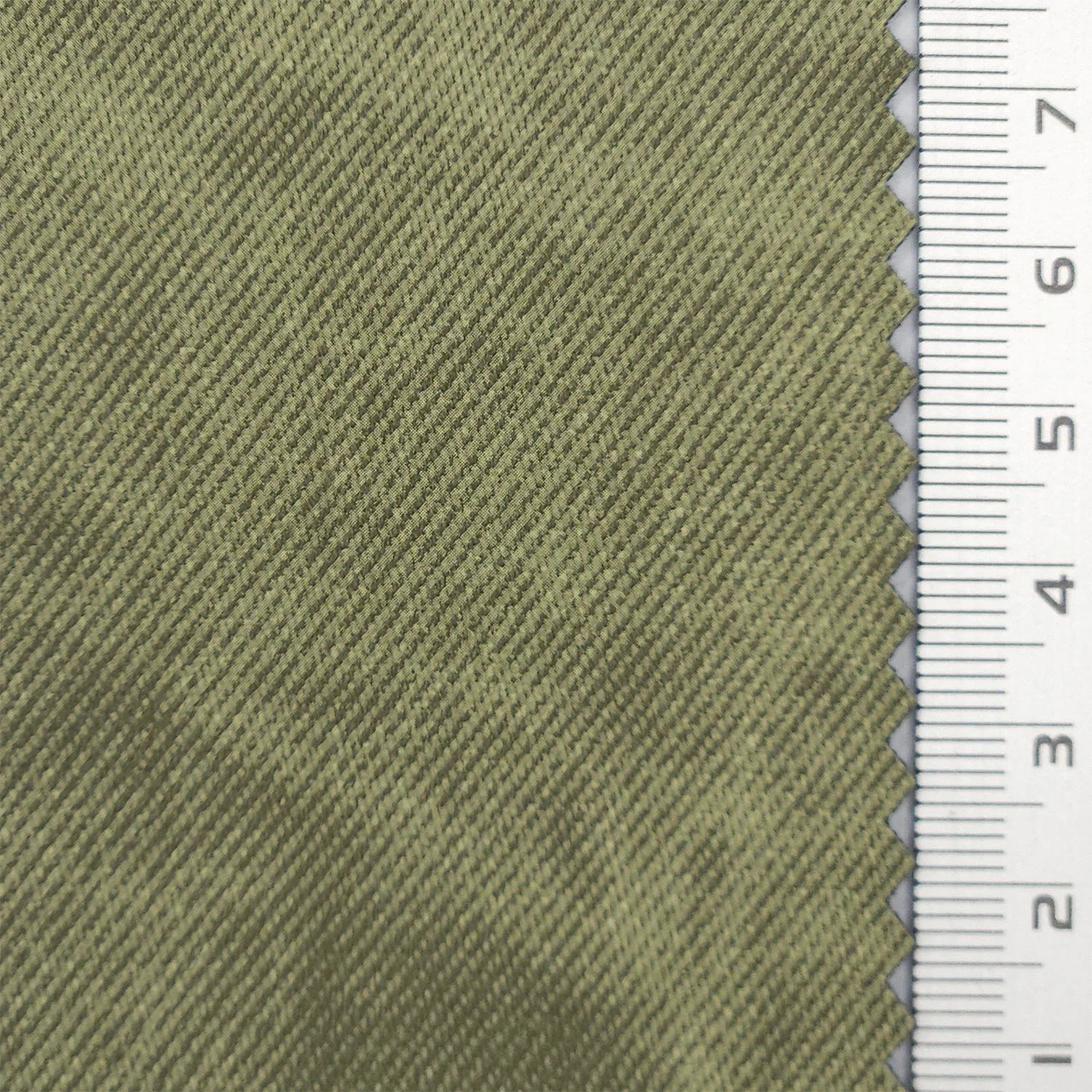 Washing effect Twill Denim Polyurethane Rayon Woven Fabric - FAB 1763 - 5.Olive green