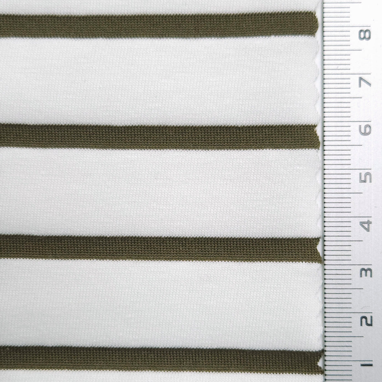 Stripe Jersey Cotton Polyester Knit Fabric | FAB1563 | 1.Quicksand, 2.San Marino, 3.Dust Storm, 4.Lily, 5.Metallic Bronze, 6.Midnight Express, 7.Black by Fabricis.com #