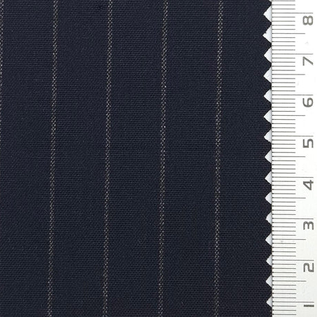 Chalk Stripe Plain Polyester Spandex Rayon Woven Fabric - FAB1781 - 1.Tan-2.Light Gray-3.Dark Gray-4.Charcoal-5.Navy Blue-6.Dark Navy-7.Black 