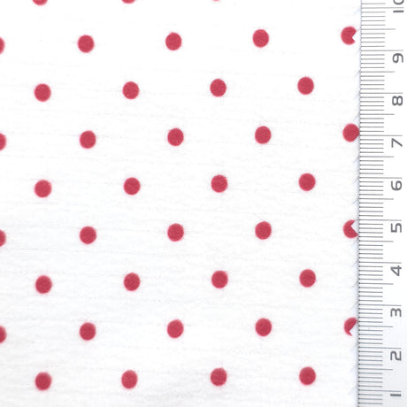 Polka Dot Polyester Woven Fabric - FAB1972 - White