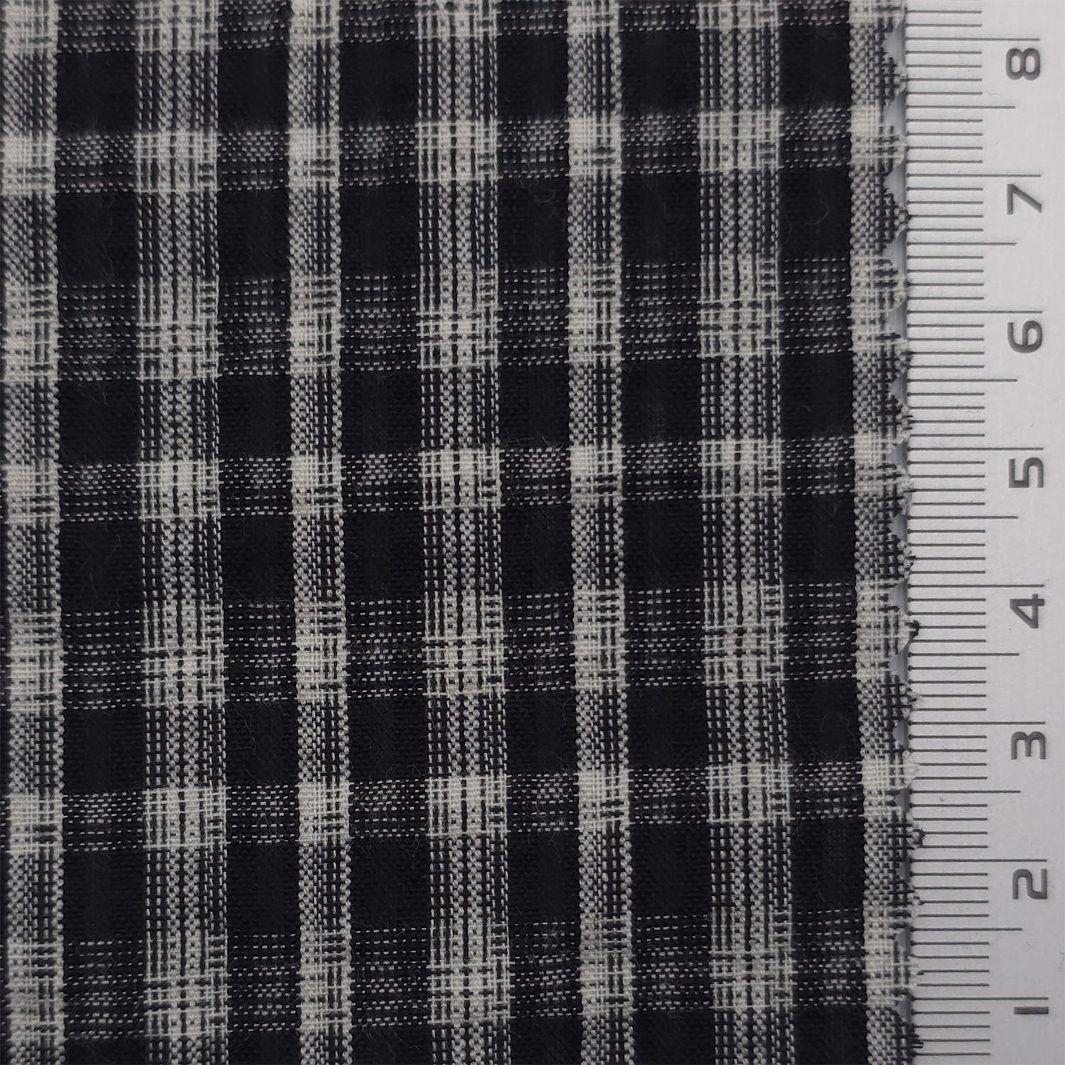 Black - Plaid Cotton Woven Fabric - FAB1864
