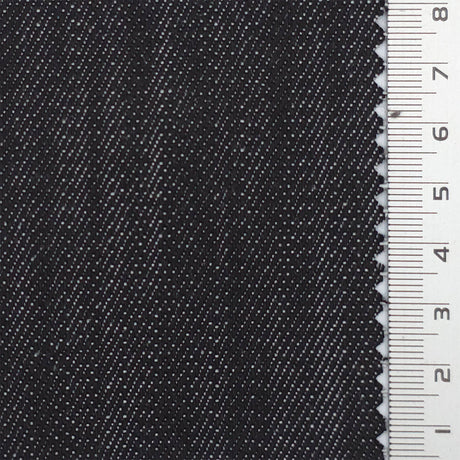 Denim Black Slim Non-fade Cotton Woven Fabric - FAB1839