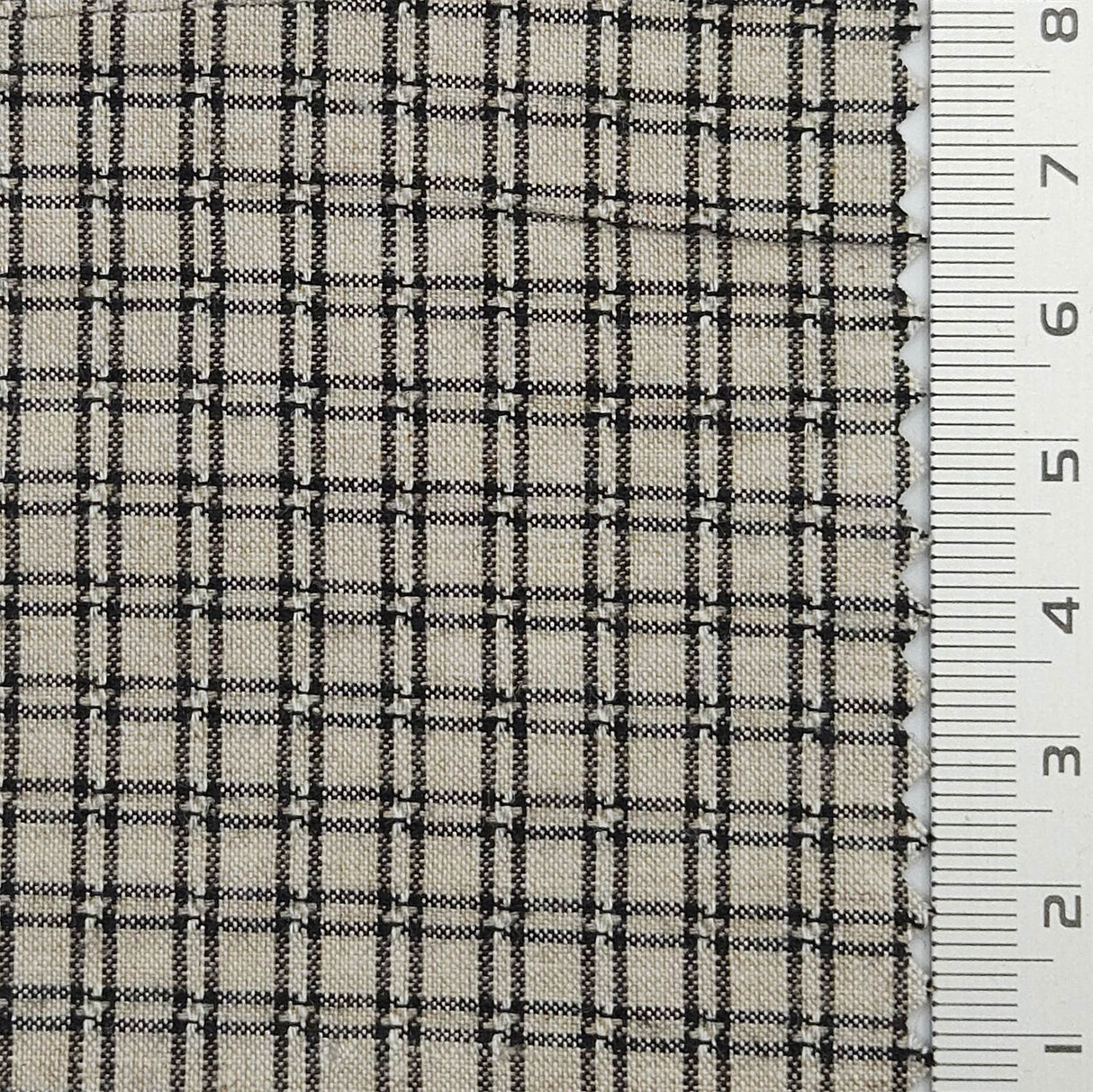 Monochrome Check YarnDyed Cotton Woven Fabric - FAB1800 - Black Plaid