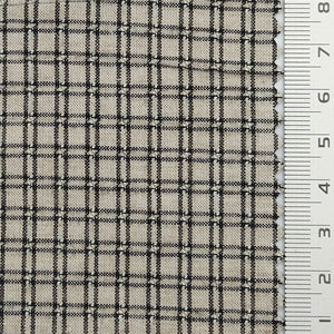 Monochrome Check YarnDyed Cotton Woven Fabric - FAB1800 - Black Plaid