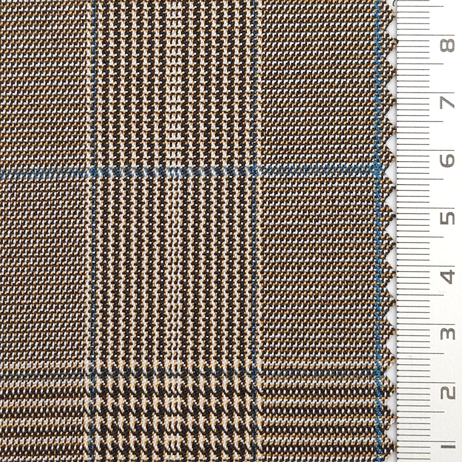 Glen Check YarnDyed Spandex Rayon Polyester Woven Fabric - FAB 1769 - 5.Black and blue plaid