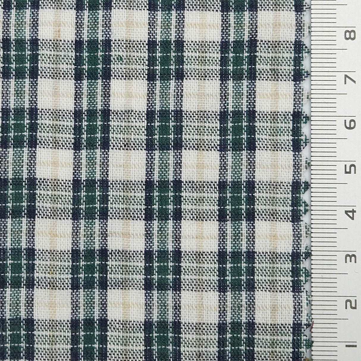 Multi Color Check YarnDyed Polyester Cotton Woven Fabric - FAB1788 - Grey