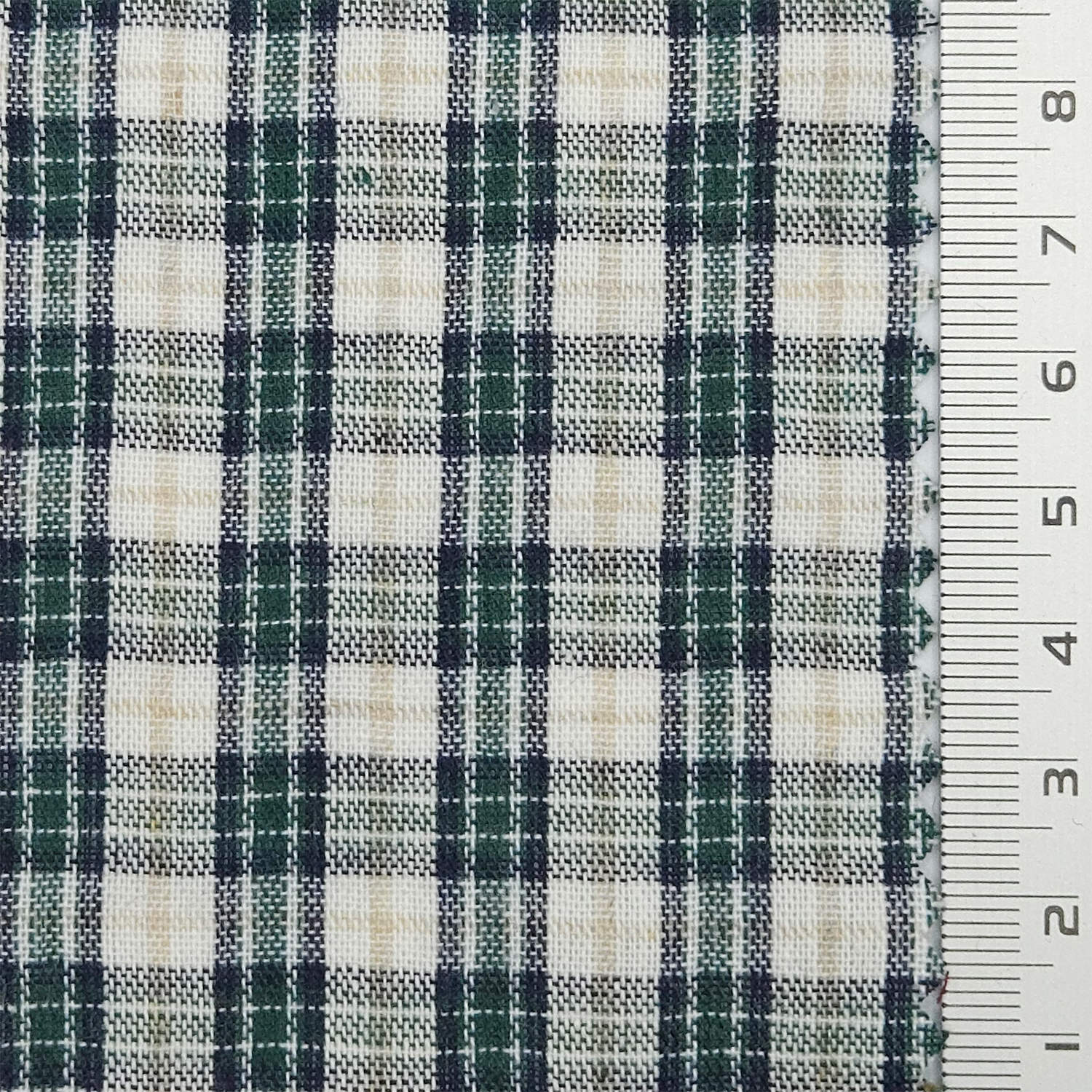 Multi Color Check YarnDyed Polyester Cotton Woven Fabric - FAB 1788 - 5.Grey