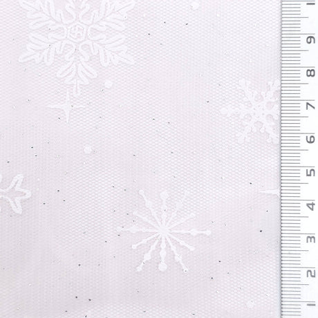 Snowflake Galaxy Polyester Knit Fabric - FAB1950 - Indi Pink