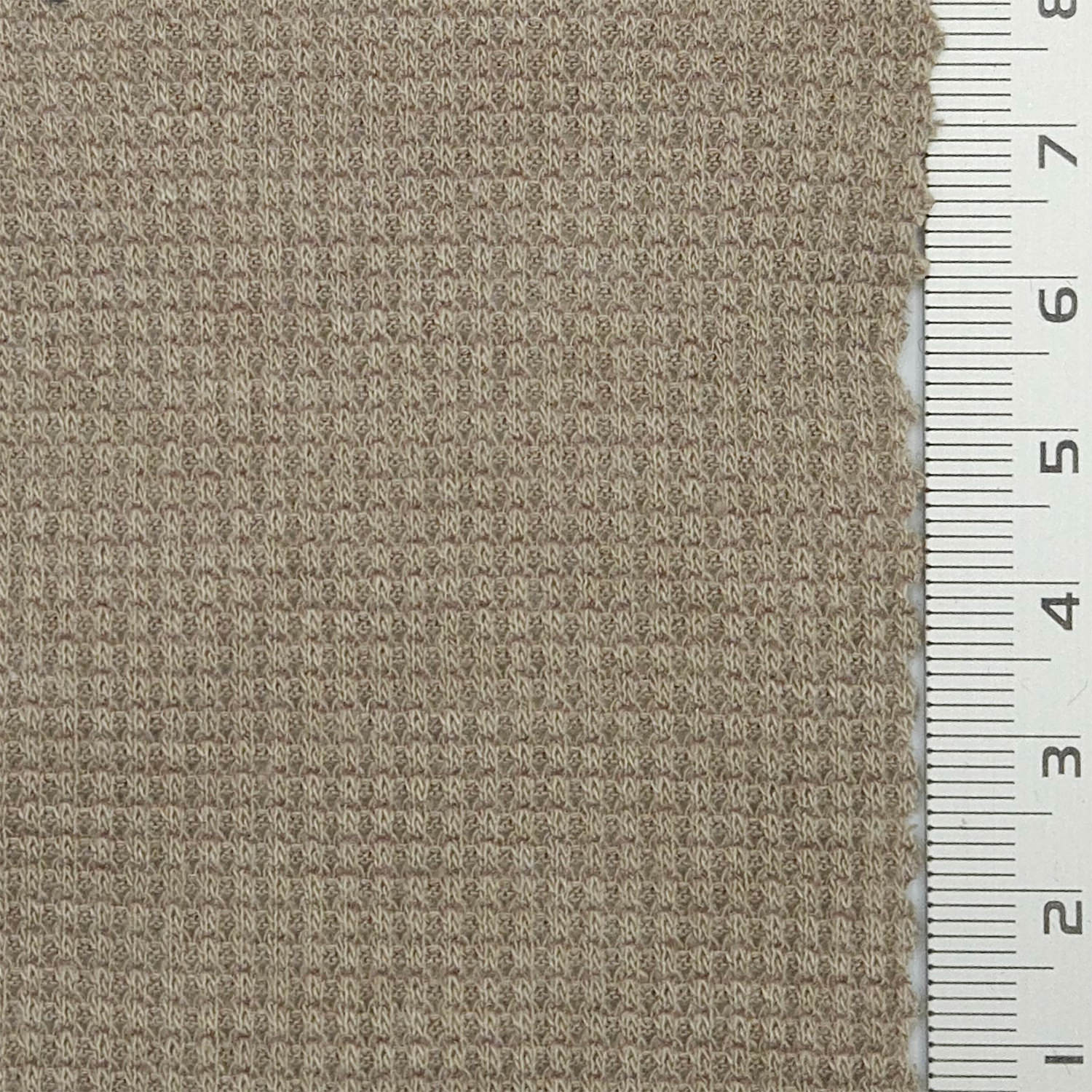 Solid Waffle Spandex Rayon Polyester Knit Fabric - FAB 1809 - 5.Beige