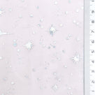 Star Foil Poly Knit Fabric - FAB1949 - Pale Pink
