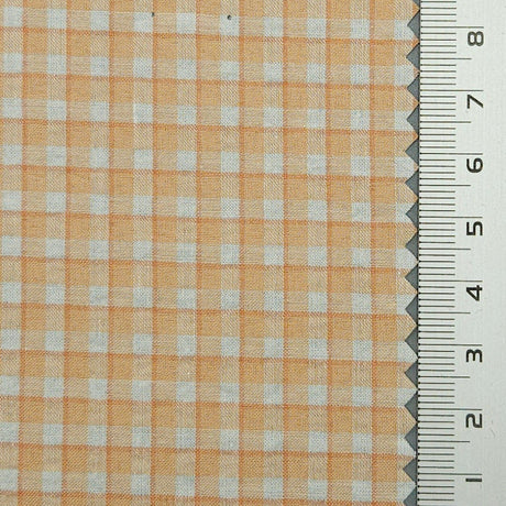 Check Cotton Woven Fabric | FAB1551 | 1.Dawn Pink, 2.Orange, 3.Green, 4.Blue, 5.Orange, 6.Pink, 7.Lavender, 8.Red, 9.Black by Fabricis.com #