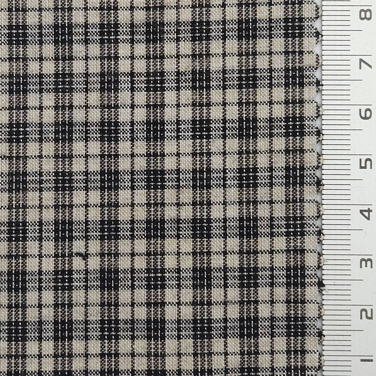 Check YarnDyed Cotton Woven Fabric - FAB1799 - Dark Gray Plaid