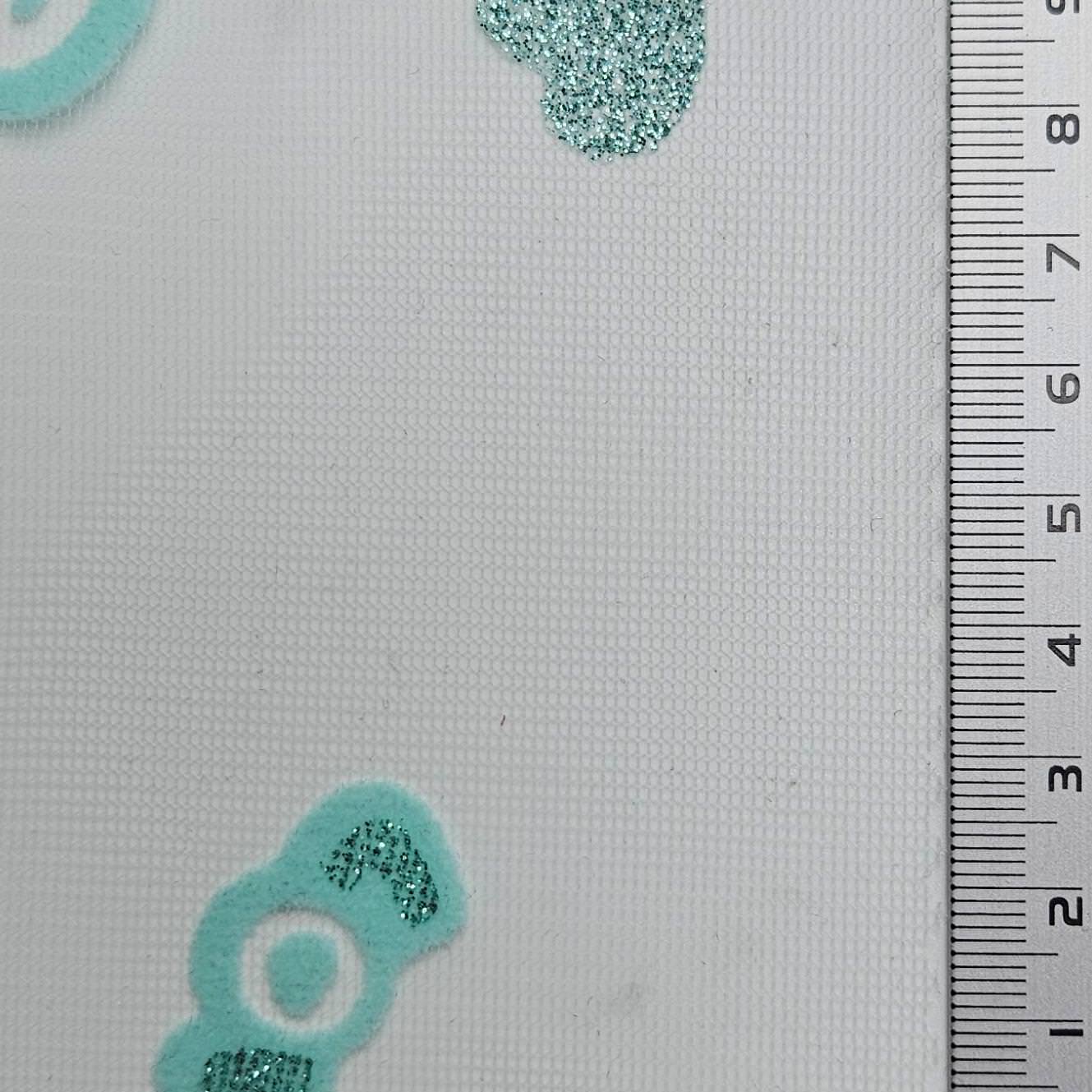 1.Red-2.Green-3.Pink-4.PInk-5.Mint - Coversational Flocked Mesh Metallic Polyester Knit Fabric - FAB 1611