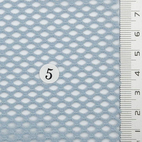 Net Solid Mesh Spandex Polyester Knit Fabric - FAB1803 - 1.Purple gray-2.Beige-3.Light pink gray-4.Light mint green-5.Light sky blue-6.White-7.Black 