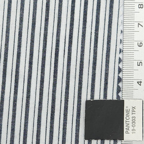 Block Stripe YarnDyed Cotton Woven Fabric - FAB1742 - 1.Cream-2.Light Pink-3.Light Blue-4.Medium Blue-5.Black 