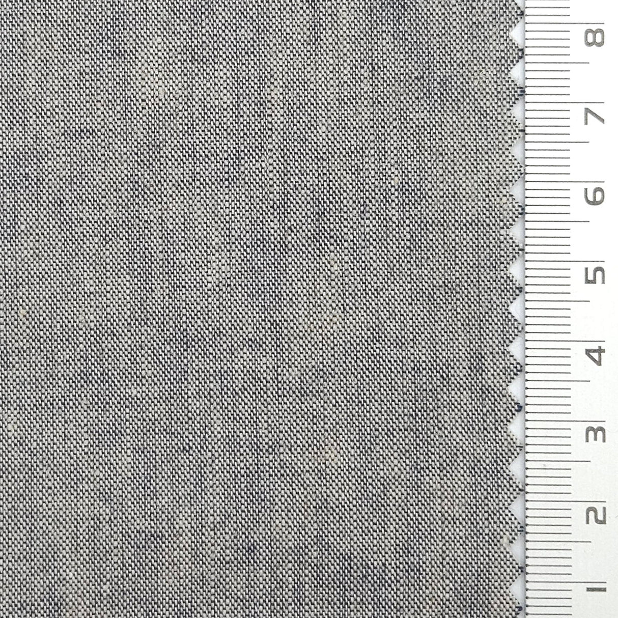 21 Count Solid Plain Linen Cotton Woven Fabric - FAB1785 - Dark gray