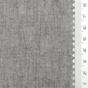 21 Count Solid Plain Linen Cotton Woven Fabric - FAB1785 - Dark gray