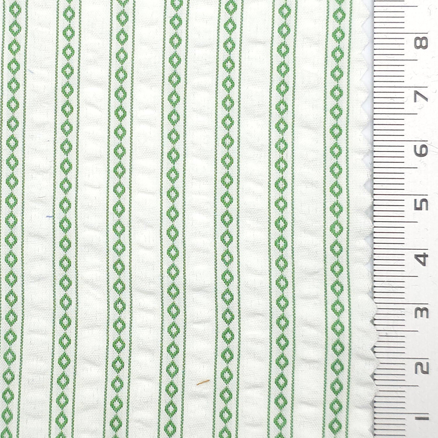 Stripe Jacquard Cotton Polyester Woven Fabric - FAB 1820 - 5.Green