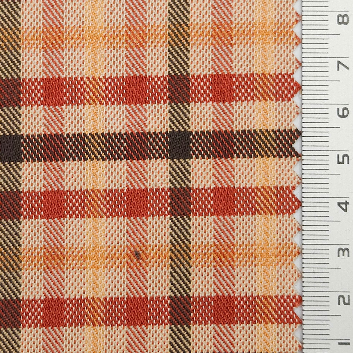 Tartan Plaid Check YarnDyed Spandex Polyester Woven Fabric - FAB1807 - Coral pink and red plaid