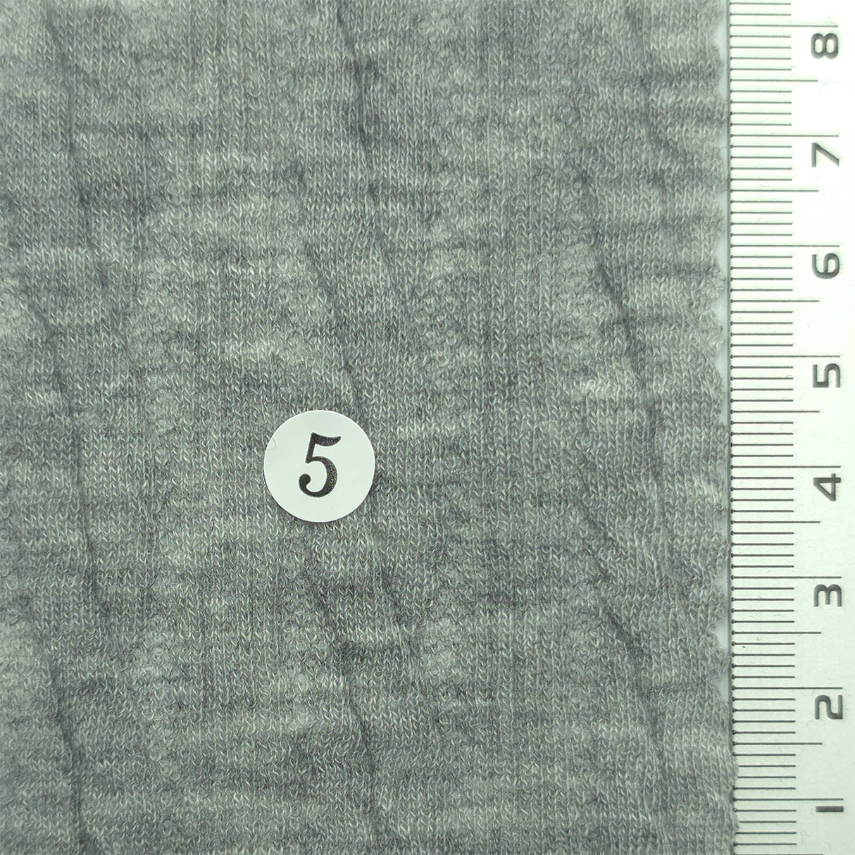 Warm Gray - Cable Jacquard Poly Span Knit Fabric - FAB1857