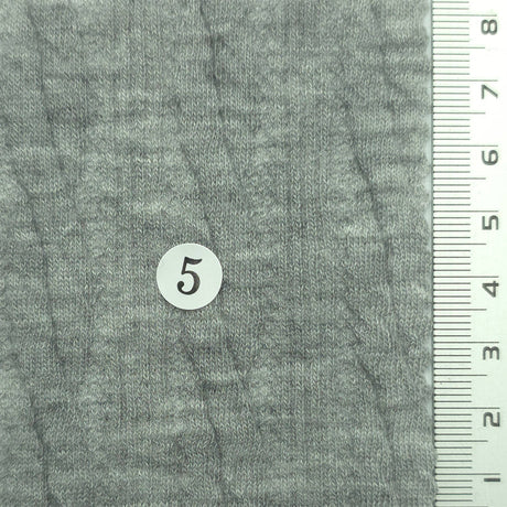 Warm Gray - Cable Jacquard Poly Span Knit Fabric - FAB1857